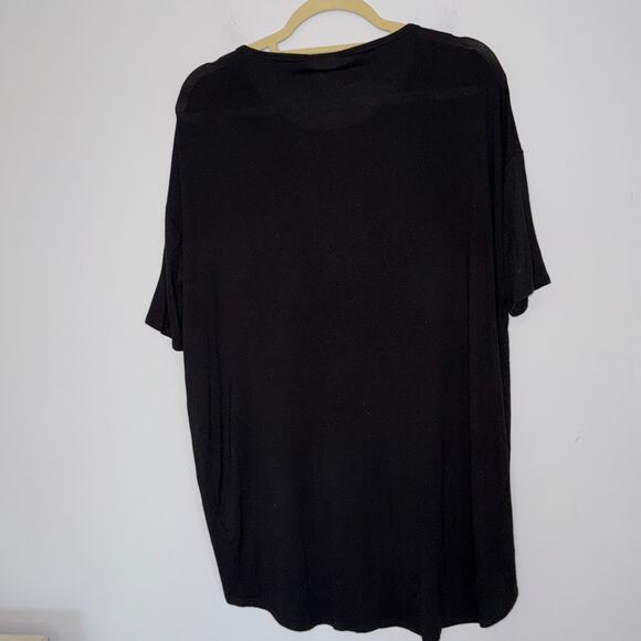 LuLaRoe Womens Irma Tunic Top Size XXS Black Short Sleeve Basic Flowy Stretch - Picture 7 of 7